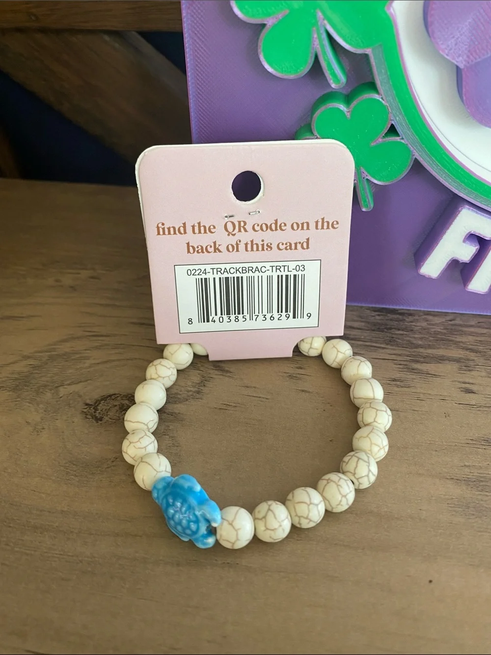 🍀 Simply Southern Turtle Tracker Beaded Bracelet with Bright Blue Turtle Charm